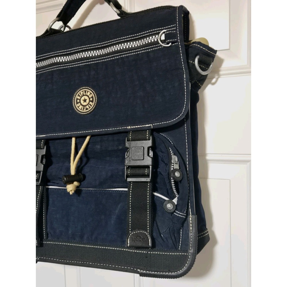 Kipling Bag Laptop Luggage Dual‎ Buckles Lock Plastic Insert Handle Blue Case - Picture 3 of 13